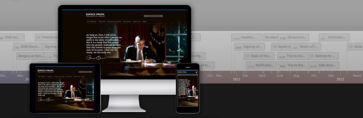 Multi-Device Views of the Obama Library Site